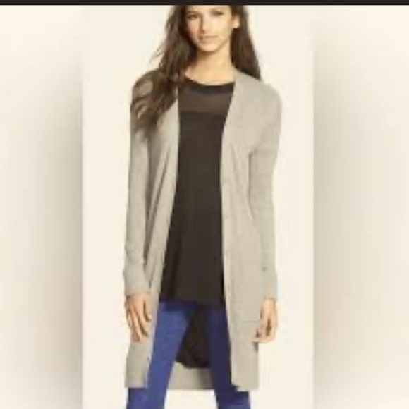 Open Front Cardigan duster cashmere project classic fall casual $300 - Picture 1 of 6